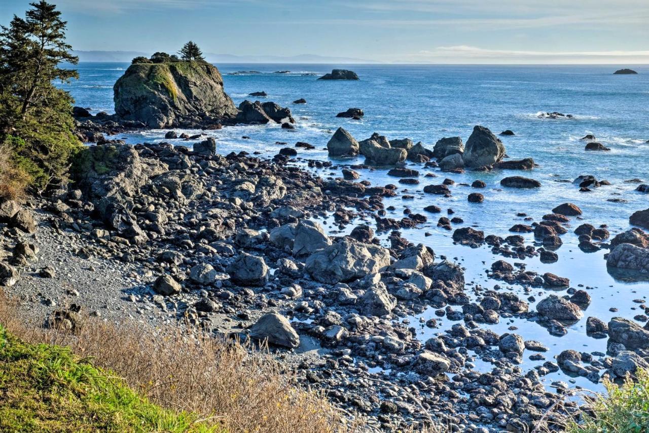 Unique Dog-Friendly Log Cabin Short Walk To Ocean Crescent City Eksteriør billede